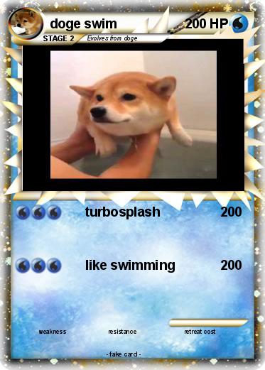 Pokemon doge swim