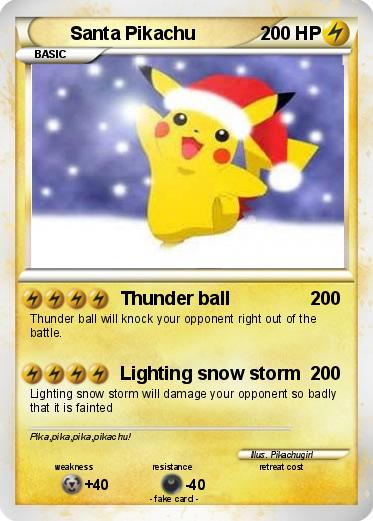 Pokemon Santa Pikachu