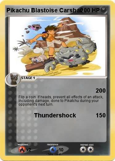 Pokemon Pikachu Blastoise Carshar