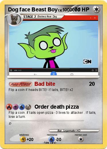 Pokemon Dog face Beast Boy