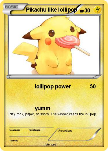 Pokemon Pikachu like lollipop