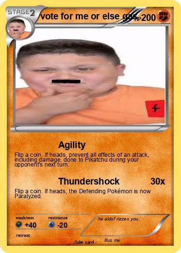 Pokemon vote for me or else gas