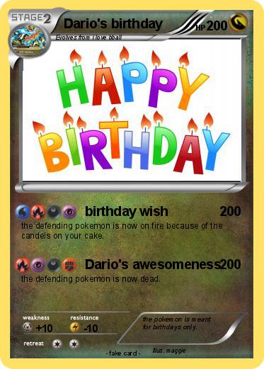 Pokemon Dario's birthday