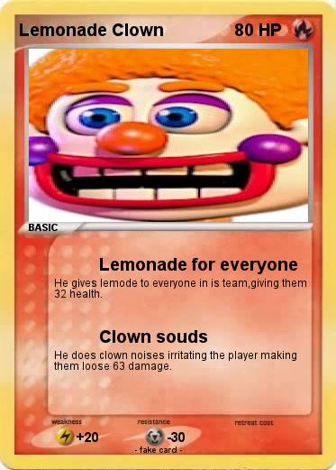 Pokemon Lemonade Clown