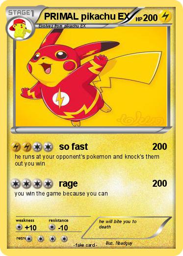 Pokemon PRIMAL pikachu EX