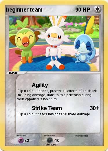 Pokemon beginner team