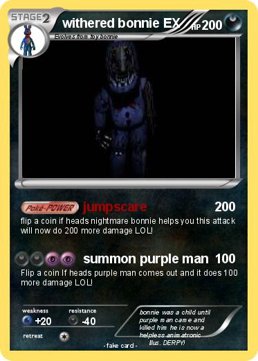 Pokemon withered bonnie EX
