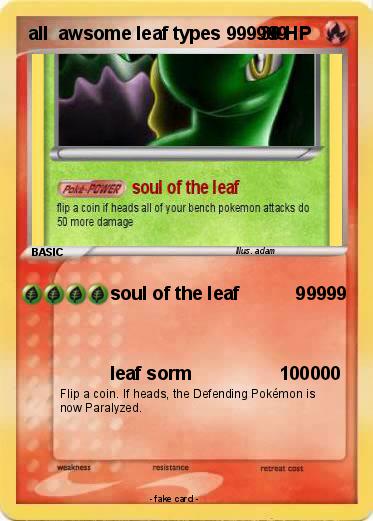 Pokemon all  awsome leaf types 999999