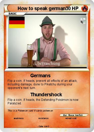 Pokemon How to speak german