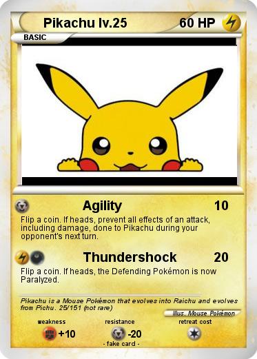 Pokemon Pikachu lv.25