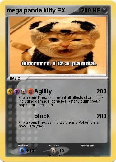 Pokemon mega panda kitty EX