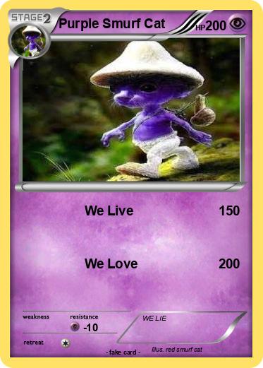 Pokemon Purple Smurf Cat