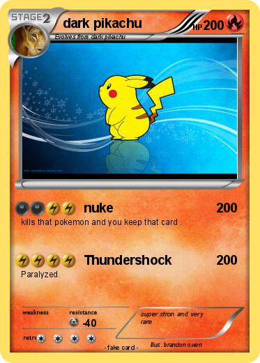 Pokemon dark pikachu