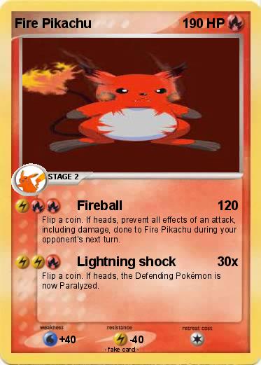Pokemon Fire Pikachu