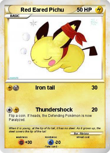 Pokemon Red Eared Pichu