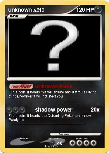 Pokemon unknown
