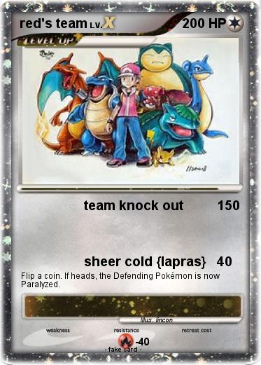 Pokemon red's team
