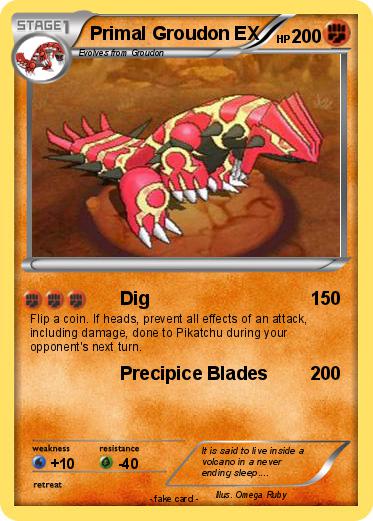 Pokemon Primal Groudon EX