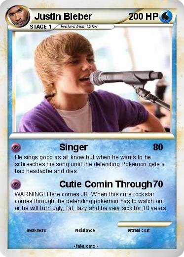 Pokemon Justin Bieber