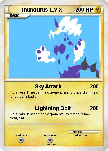 Pokemon Thundurus L.v X