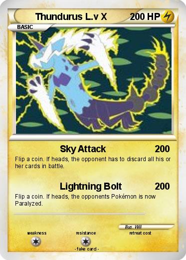 Pokemon Thundurus L.v X