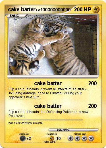Pokemon cake batter