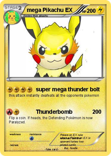 Pokemon mega Pikachu EX