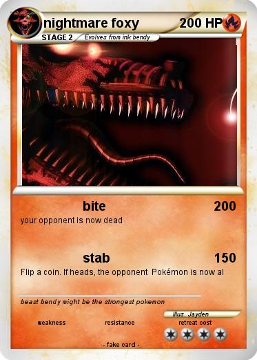 Pokemon nightmare foxy