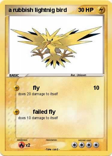 Pokemon a rubbish lightnig bird