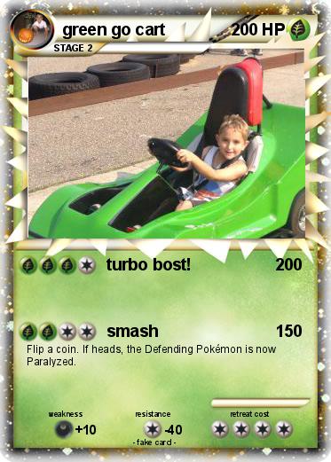 Pokemon green go cart