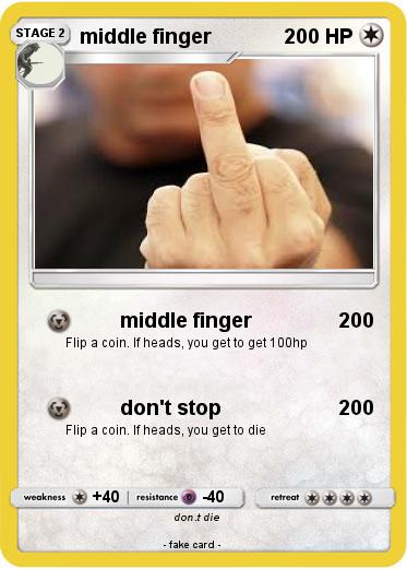 Pokemon middle finger