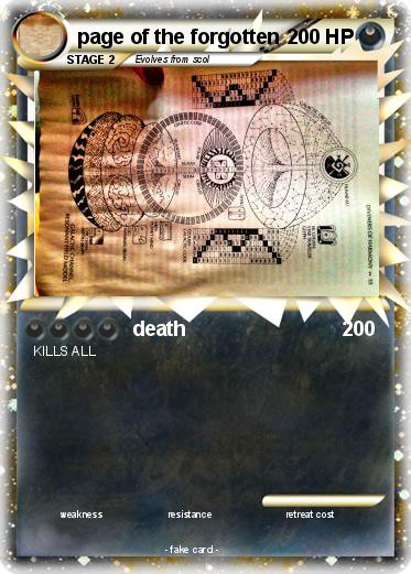 Pokemon page of the forgotten