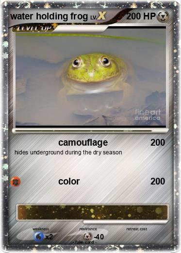 Pokemon water holding frog