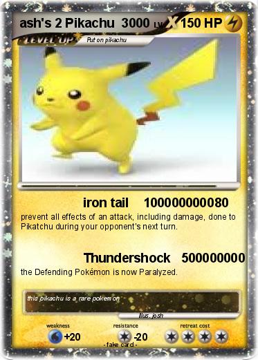 Pokemon ash's 2 Pikachu  3000