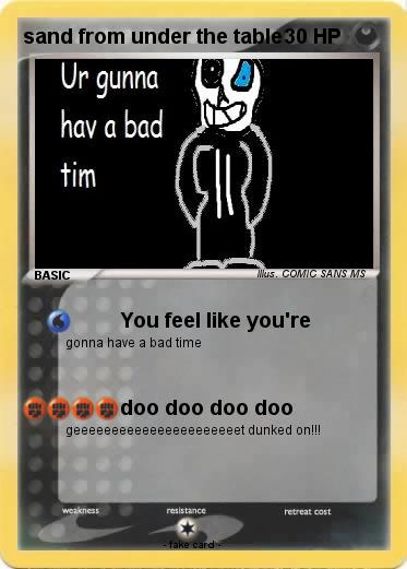 Pokemon sand from under the table