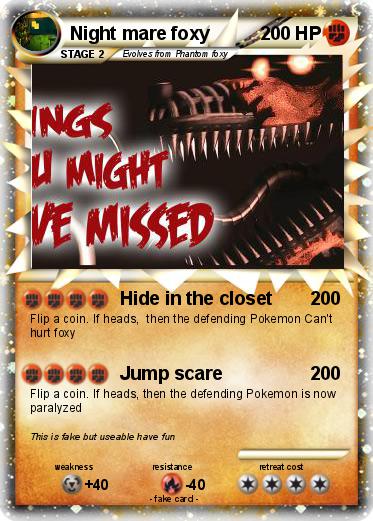 Pokemon Night mare foxy