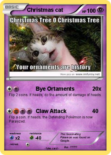 Pokemon Christmas cat