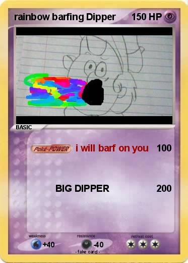 Pokemon rainbow barfing Dipper