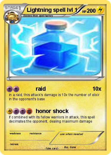 Pokemon Lightning spell lvl 1