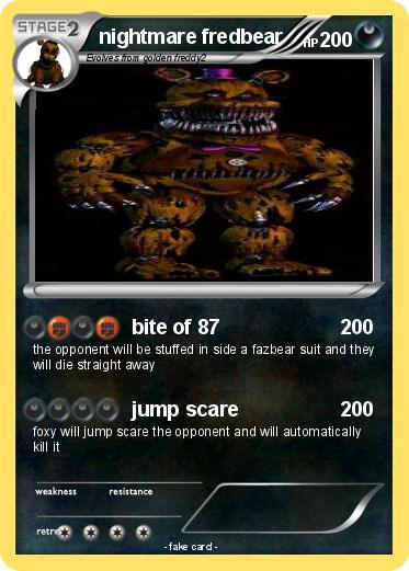 Pokemon nightmare fredbear