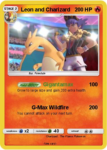 Pokemon Leon and Charizard