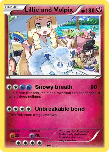 Pokemon Lillie and Volpix
