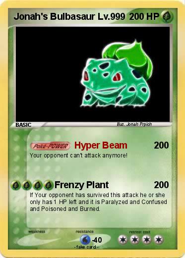 Pokemon Jonah's Bulbasaur Lv.999