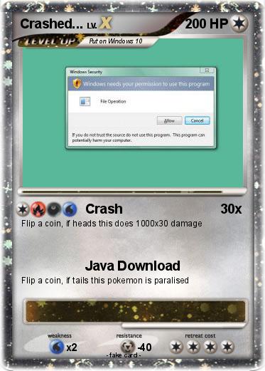 Pokemon Crashed...