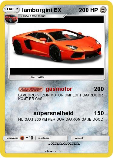 Pokemon lamborgini EX
