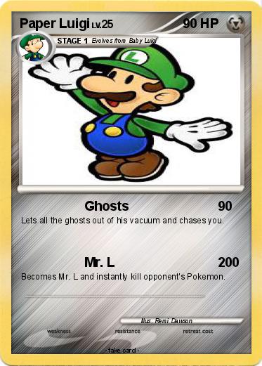 Pokemon Paper Luigi