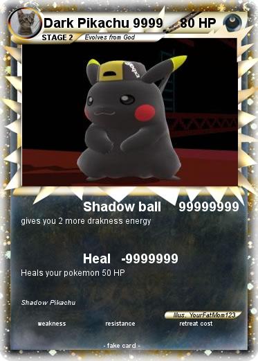 Pokemon Dark Pikachu 9999