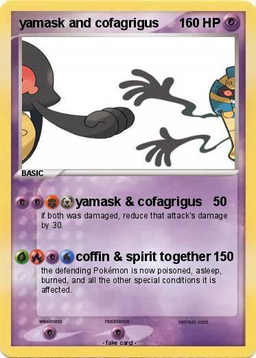 Pokemon yamask and cofagrigus