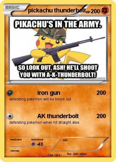 Pokemon pickachu thunderbolt