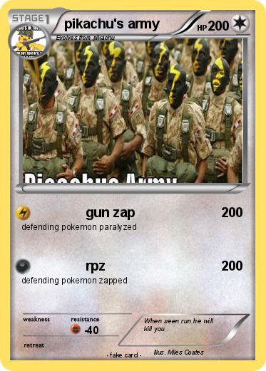 Pokemon pikachu's army